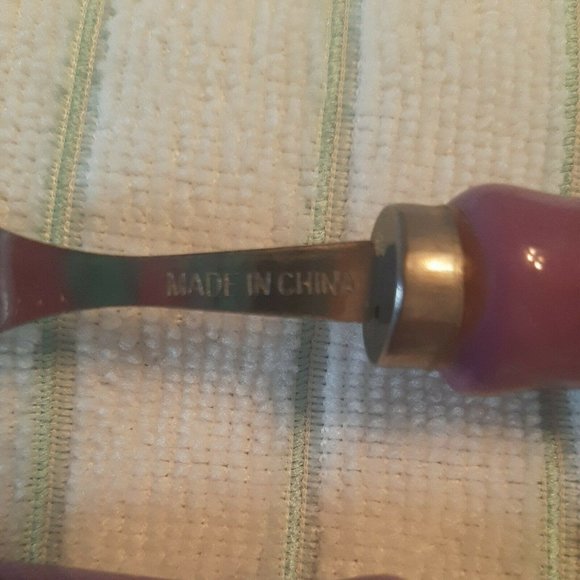 Set of 4 Appetizer Forks and Spreading Knives Purple Vino Wine Party - Picture 5 of 9